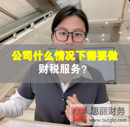 公司什么情况下需要做财税服务？