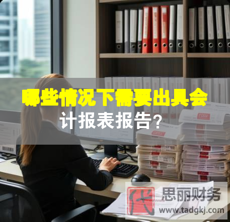 哪些情况下需要出具会计报表报告？