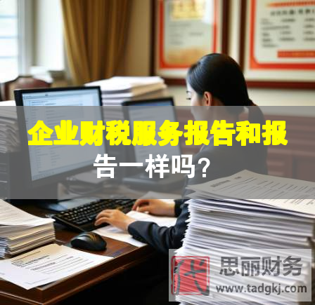 企业财税服务报告和报告一样吗？