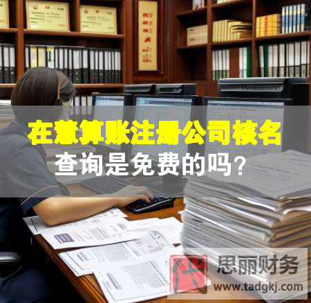 在慧算账注册公司核名查询是免费的吗？