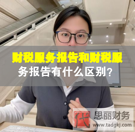 财税服务报告和财税服务报告有什么区别？