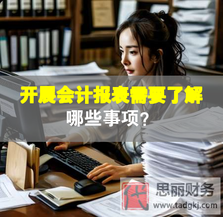 开展会计报表需要了解哪些事项？